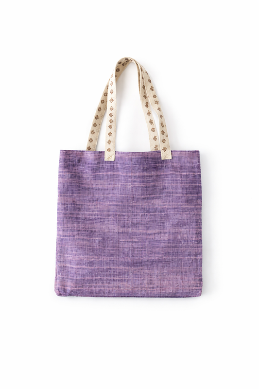 Lavender Textured Cotton Tote
